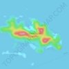 Mapa topográfico Chindonan Island, altitud, relieve