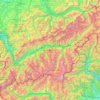 Mapa topográfico Valais, altitud, relieve