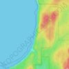 Mapa topográfico Shi Shi Beach, altitud, relieve