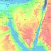 Mapa topográfico Sinai Peninsula, altitud, relieve