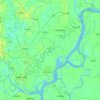Mapa topográfico Narayanganj District, altitud, relieve