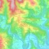 Mapa topográfico Les Salelles, altitud, relieve