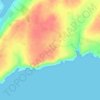 Mapa topográfico Coolum, altitud, relieve
