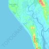 Mapa topográfico Rohingya Refugee Camp in Bangladesh, altitud, relieve