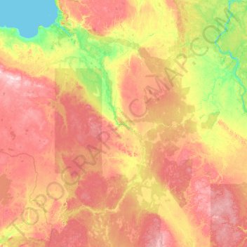 Mapa topográfico Плесецкий район, altitud, relieve