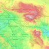Mapa topográfico San Bernardino National Forest, altitud, relieve