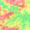 Mapa topográfico Écouché-les-Vallées, altitud, relieve