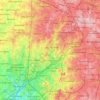 Mapa topográfico Bengaluru West City Corporation, altitud, relieve