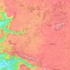 Mapa topográfico Siddapura taluk, altitud, relieve