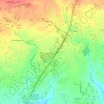 Mapa topográfico Concepcion, altitud, relieve