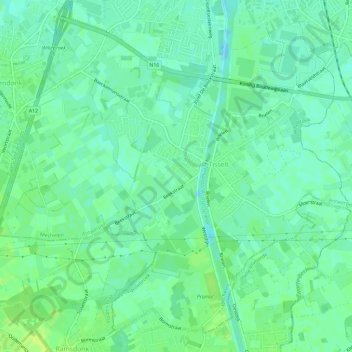 Mapa topográfico Tisselt, altitud, relieve