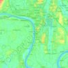Mapa topográfico Mekong River, altitud, relieve
