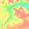 Mapa topográfico Savignano Irpino, altitud, relieve
