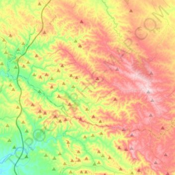 Mapa topográfico São Barnabé, altitud, relieve