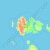 Mapa topográfico Anzhu Islands, altitud, relieve