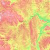 Mapa topográfico Vladimir Oblast, altitud, relieve