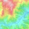 Mapa topográfico Canavaggia, altitud, relieve