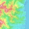 Mapa topográfico Conca, altitud, relieve