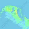 Mapa topográfico North Caicos, altitud, relieve