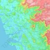 Mapa topográfico North Goa, altitud, relieve