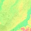 Mapa topográfico Сень-Кюельский наслег, altitud, relieve