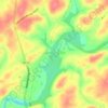 Mapa topográfico Davy Crockett Lake, altitud, relieve