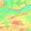 Mapa topográfico Chitrangi Tahsil, altitud, relieve