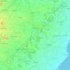 Mapa topográfico Pudukkottai, altitud, relieve