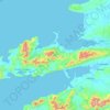 Mapa topográfico Dingle Peninsula, altitud, relieve
