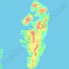 Mapa topográfico Sarangani Island, altitud, relieve