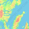 Mapa topográfico Trinity Bay, altitud, relieve