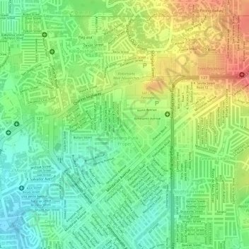 Mapa topográfico Pasong Putik Proper, altitud, relieve