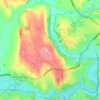 Mapa topográfico Longsdon, altitud, relieve