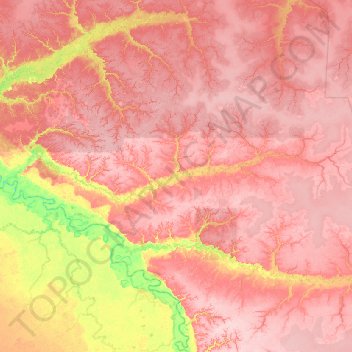 Mapa topográfico Шиш, altitud, relieve