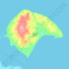 Mapa topográfico Herschel Island, altitud, relieve
