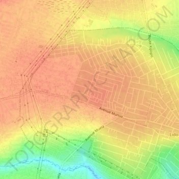 Mapa topográfico Météo, altitud, relieve