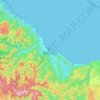 Mapa topográfico Baracoa, altitud, relieve