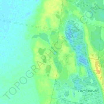 Mapa topográfico Crucesitas, altitud, relieve