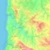 Mapa topográfico Odemira, altitud, relieve
