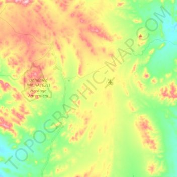 Mapa topográfico Blinman, altitud, relieve