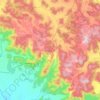 Mapa topográfico Kanjipani, altitud, relieve