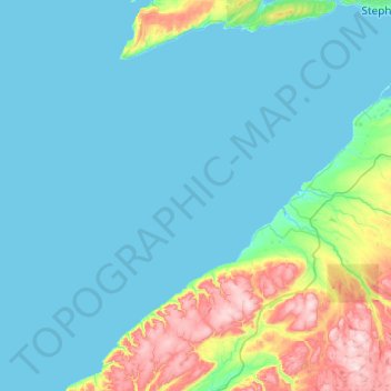 Mapa topográfico St. George's Bay, altitud, relieve