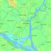 Mapa topográfico Munshiganj District, altitud, relieve