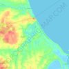 Mapa topográfico Tibau, altitud, relieve