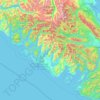 Mapa topográfico Area C (Long Beach), altitud, relieve