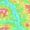 Mapa topográfico Pcim, altitud, relieve