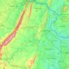 Mapa topográfico Loudoun County, altitud, relieve