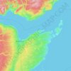 Mapa topográfico Comté de Gloucester, altitud, relieve