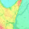 Mapa topográfico Lebus, altitud, relieve