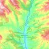 Mapa topográfico Puente de Montañana / Pont de Montanyana, altitud, relieve
